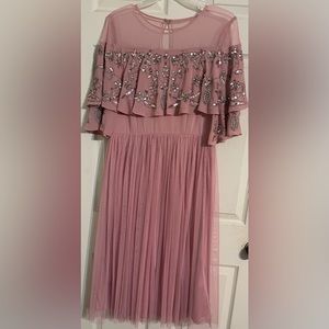 ASOS Maya Deluxe Tulle Bridesmaid embellishments Dress Size 8